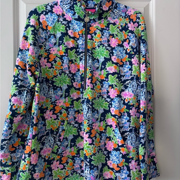 Lilly Pulitzer x Disney Women's Vibrant Floral 1/2 Zip - Picture 4 of 10